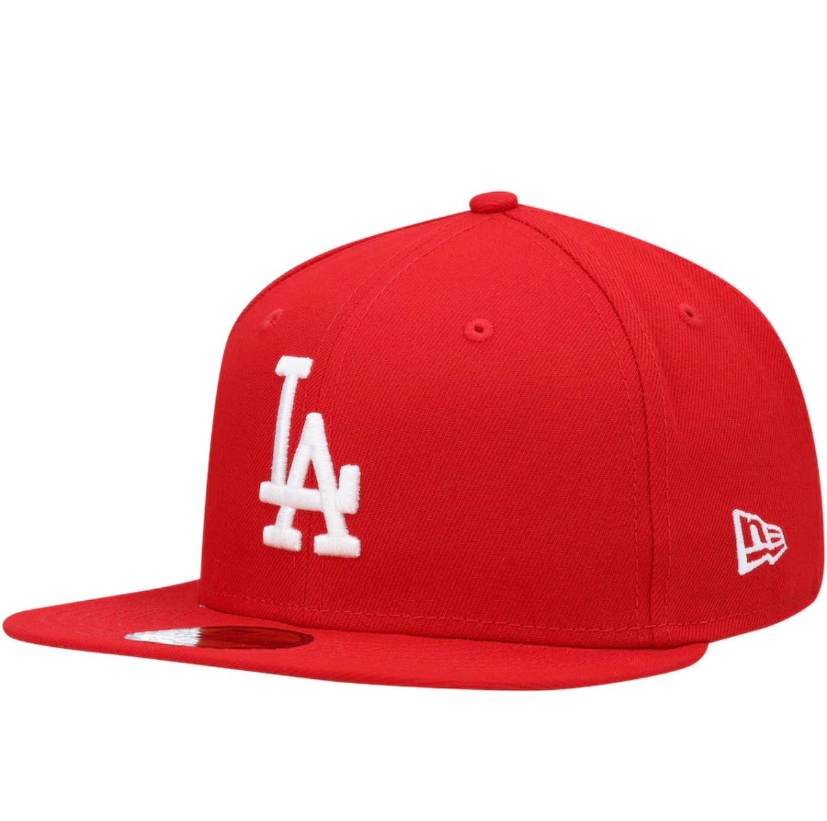 Los Angeles Dodgers New Era White Logo 59FIFTY Fitted Hat - Red
