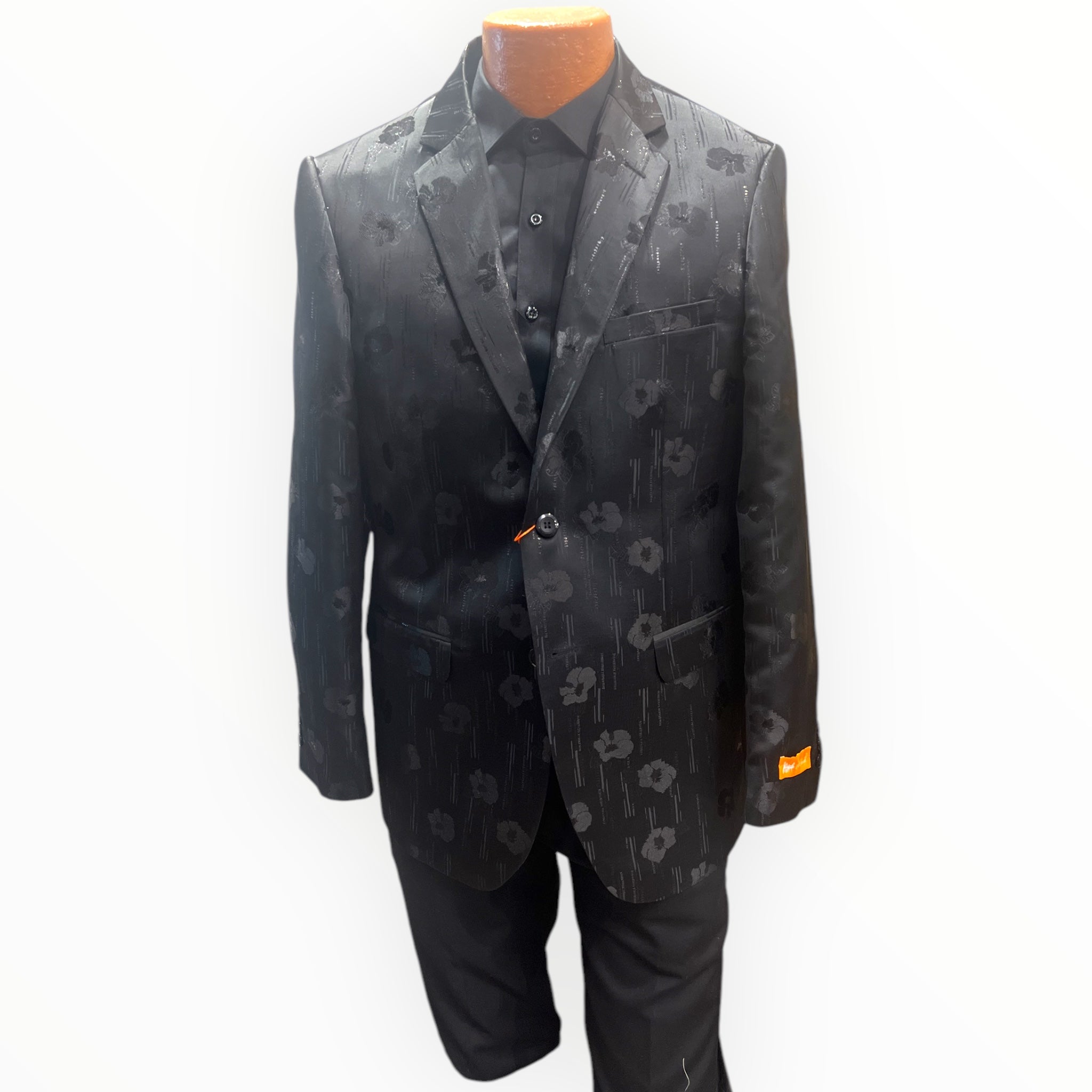 Black Jacquard blazer for men