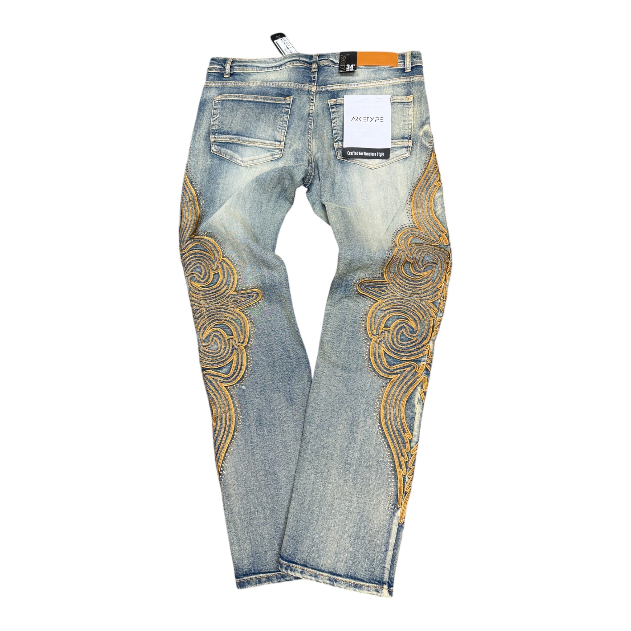 Arketype embroidered jeans