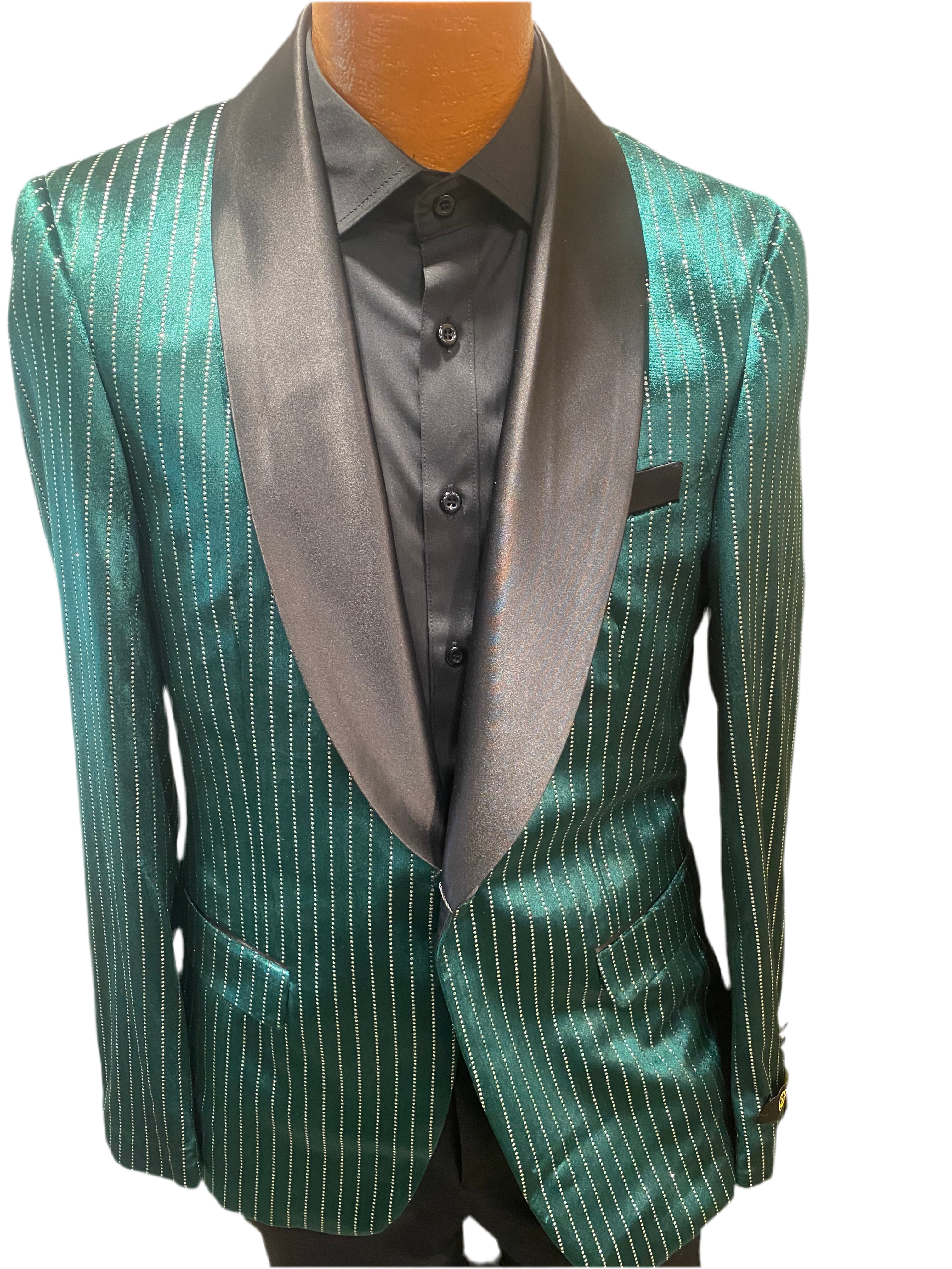 LUXURY SLIM FIT VELVET TEXTURE BLAZER by Suso couture