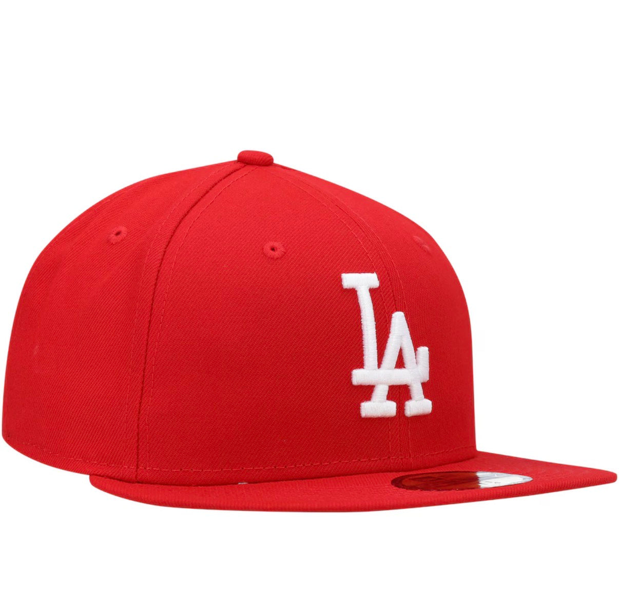 Los Angeles Dodgers New Era White Logo 59FIFTY Fitted Hat - Red