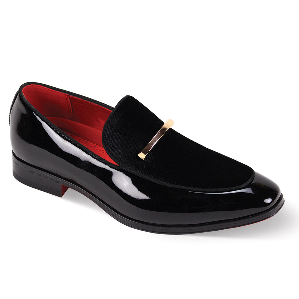 red and black dress shoes After Midnight Patent/Velvet SLIP ON 7041 Black / 11