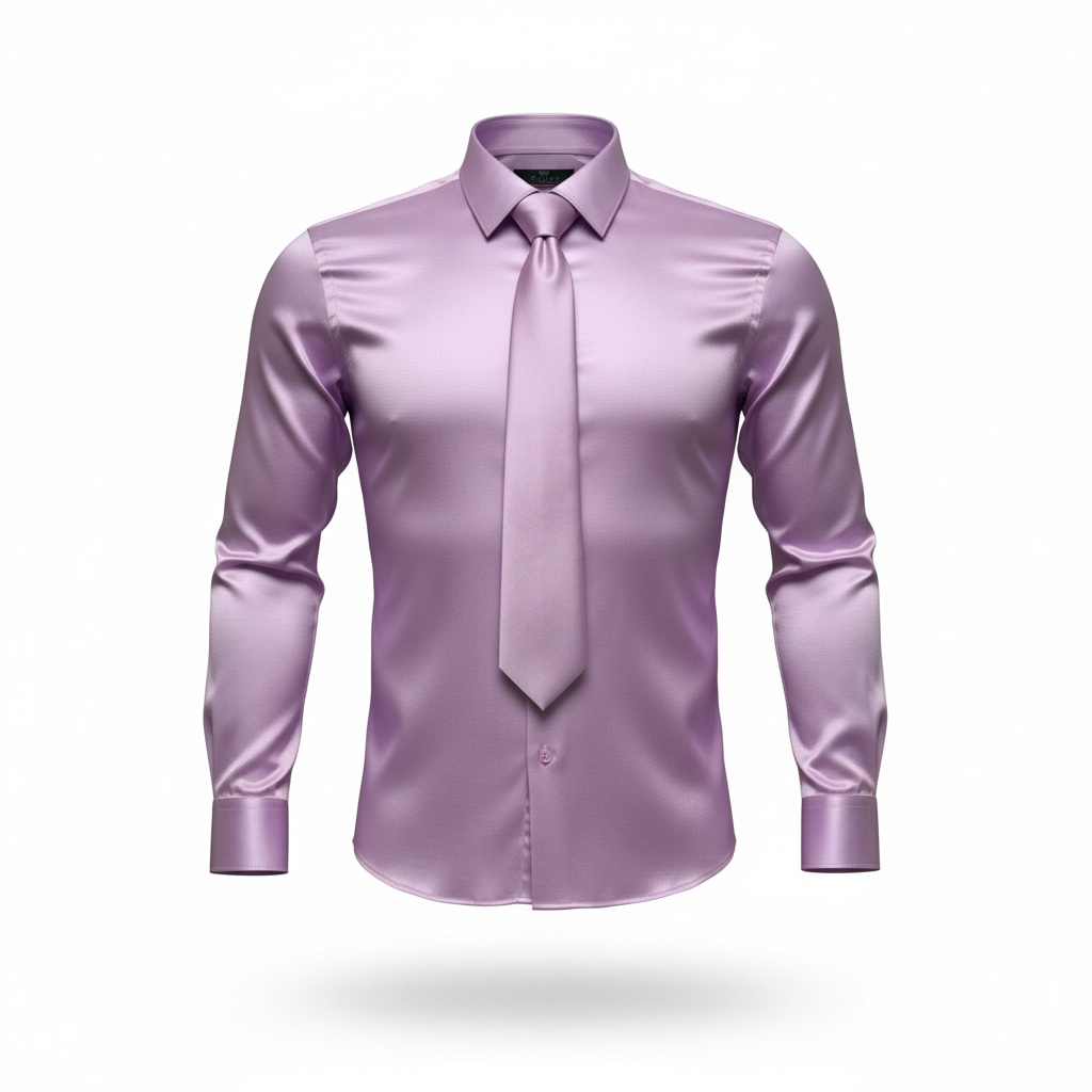 Satin dress shirt for men