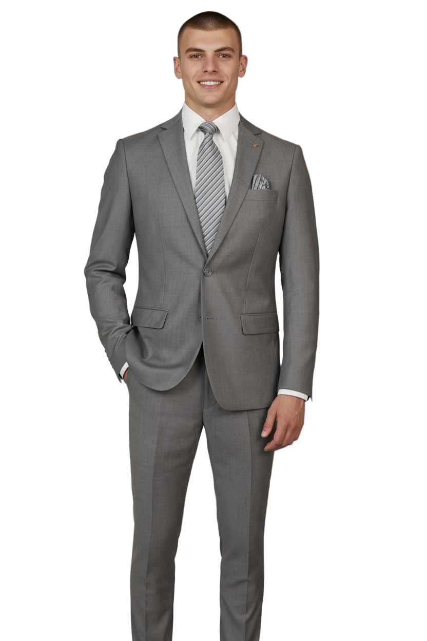 Slim Fit Grey Men Suit by Felipe