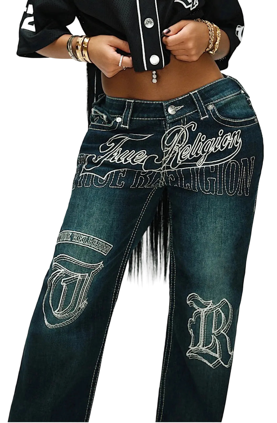 True Religion embroidery Bobbi Baggy Bigt
