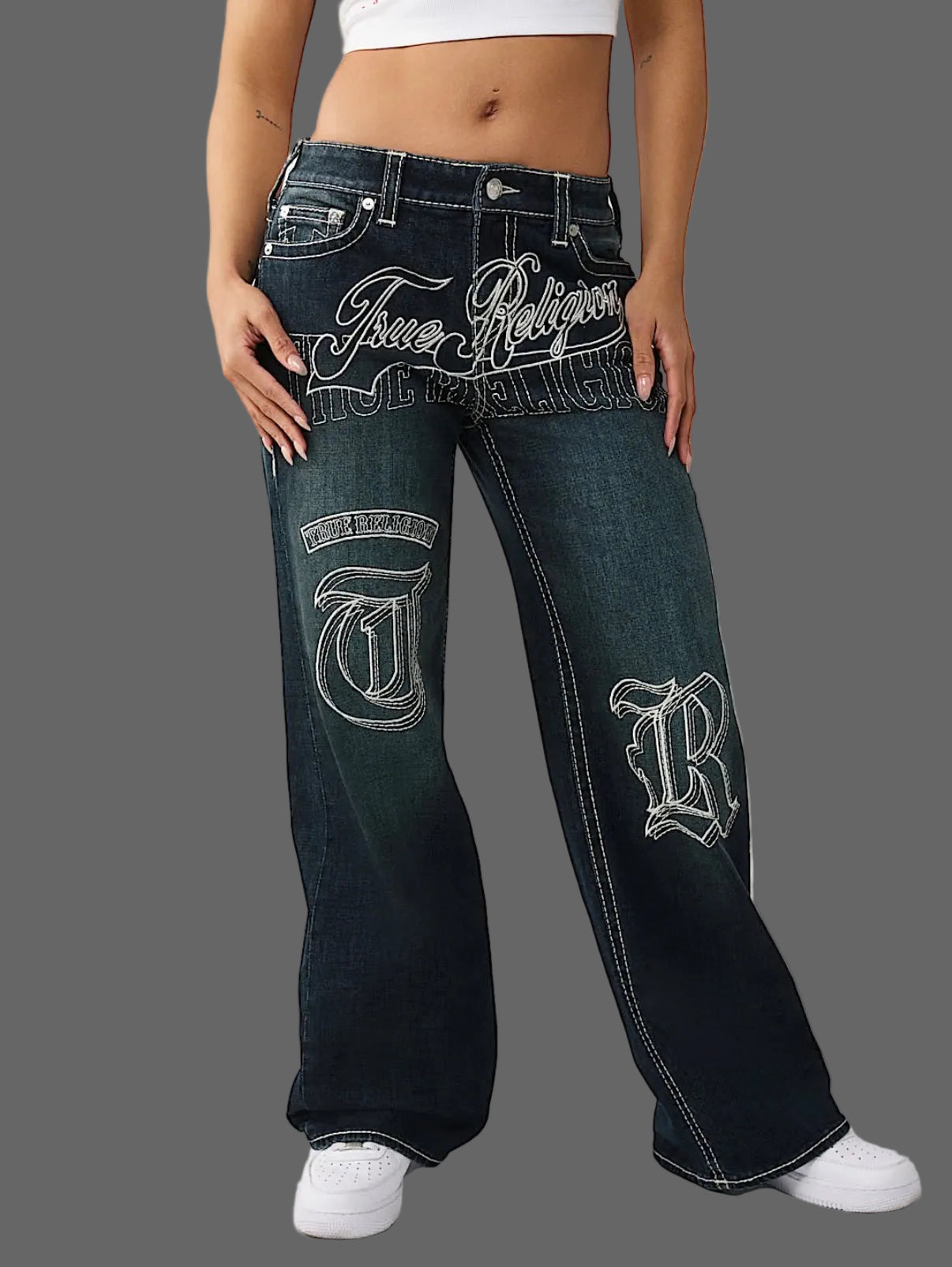 True Religion embroidery Bobbi Baggy Bigt