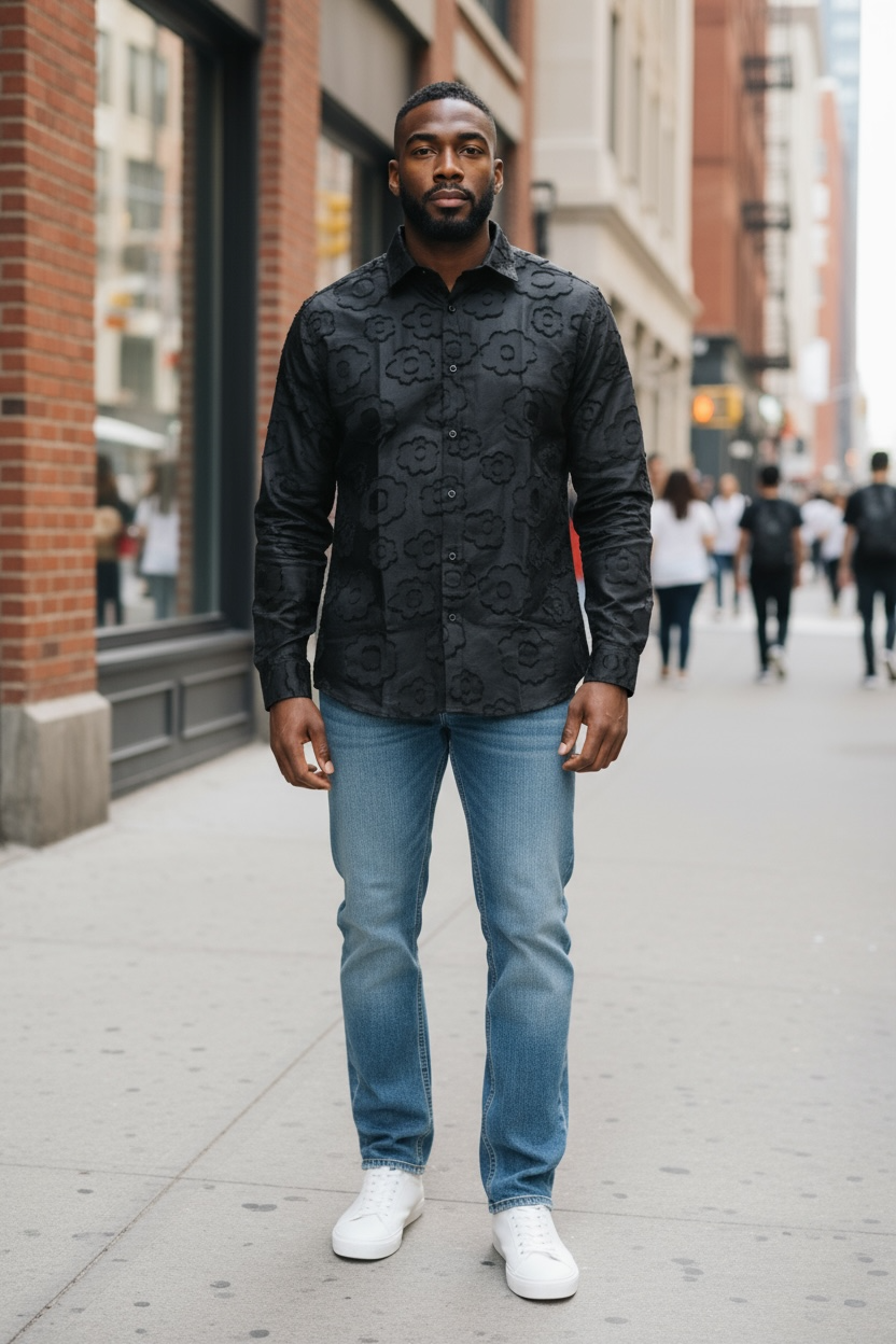 Suslo couture floral shirt FW1602 for Men