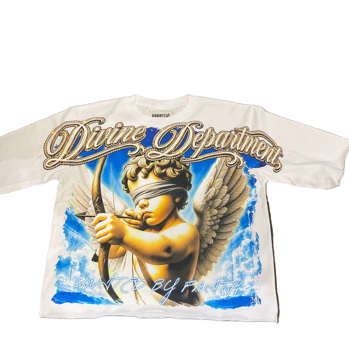 Paper cut crop tee Divine Depature