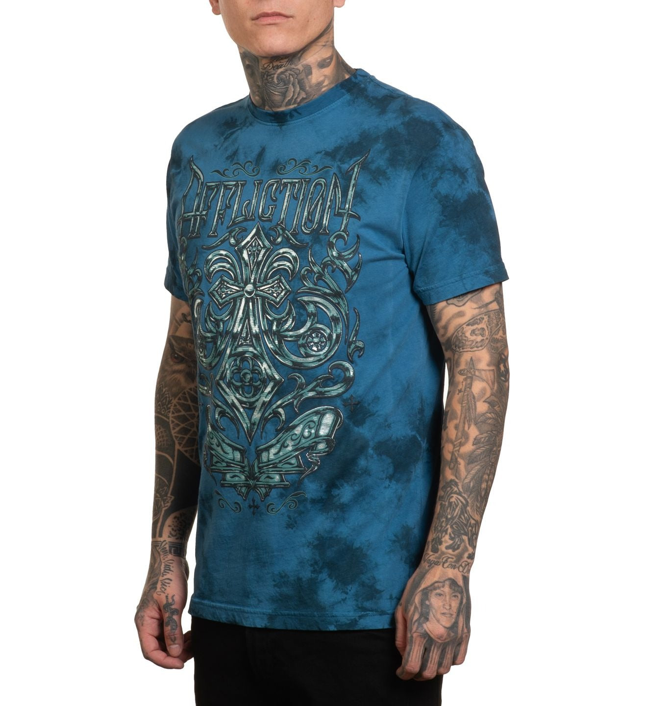 ABRASIVE LINE S/S TEE (A27833) By Affliction Tees