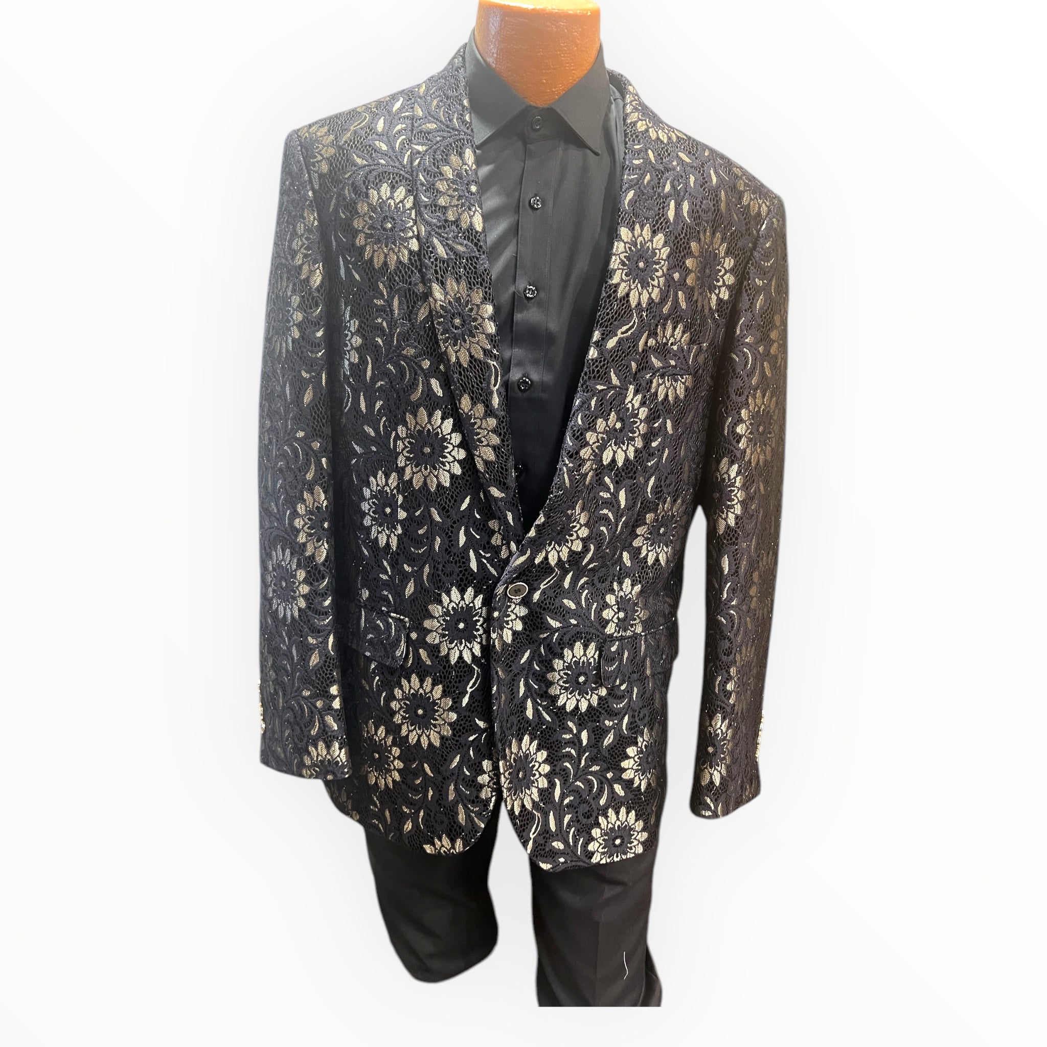 EJ Samuel Black & gold blazer