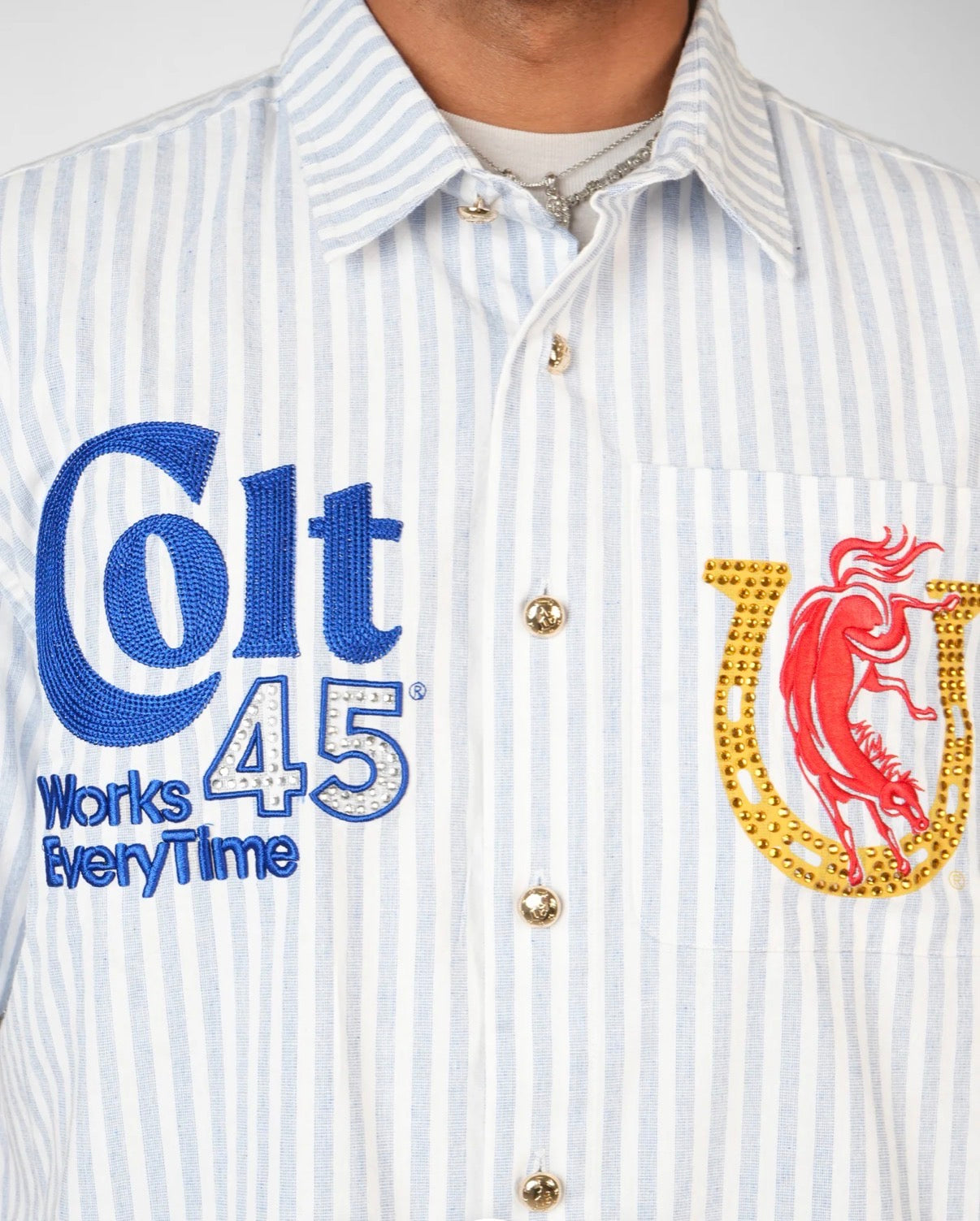 COLT 45 CLASSIC BLUE MECHANIC SHIRT