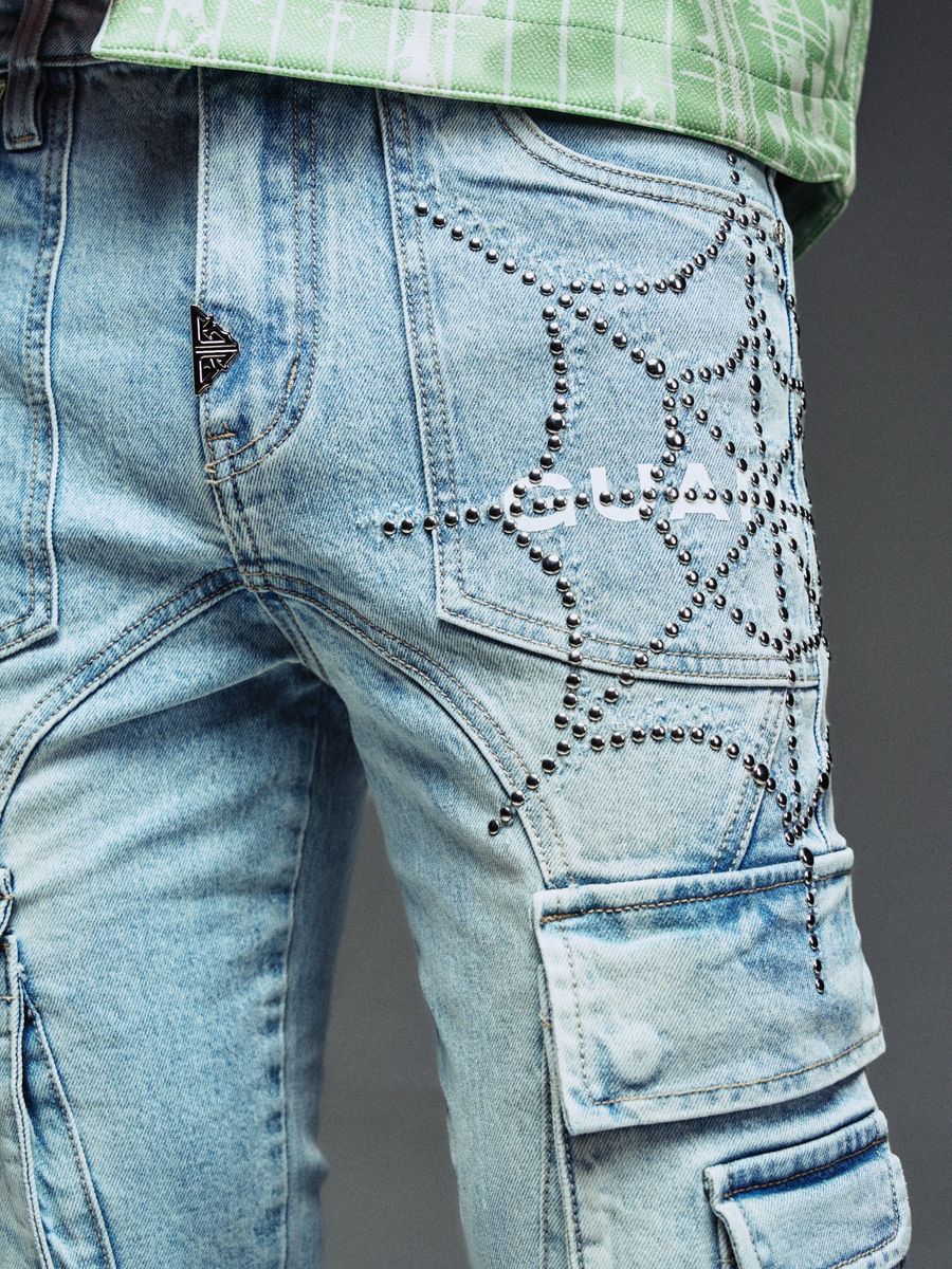 GUAPI Web Studded Stack Pants