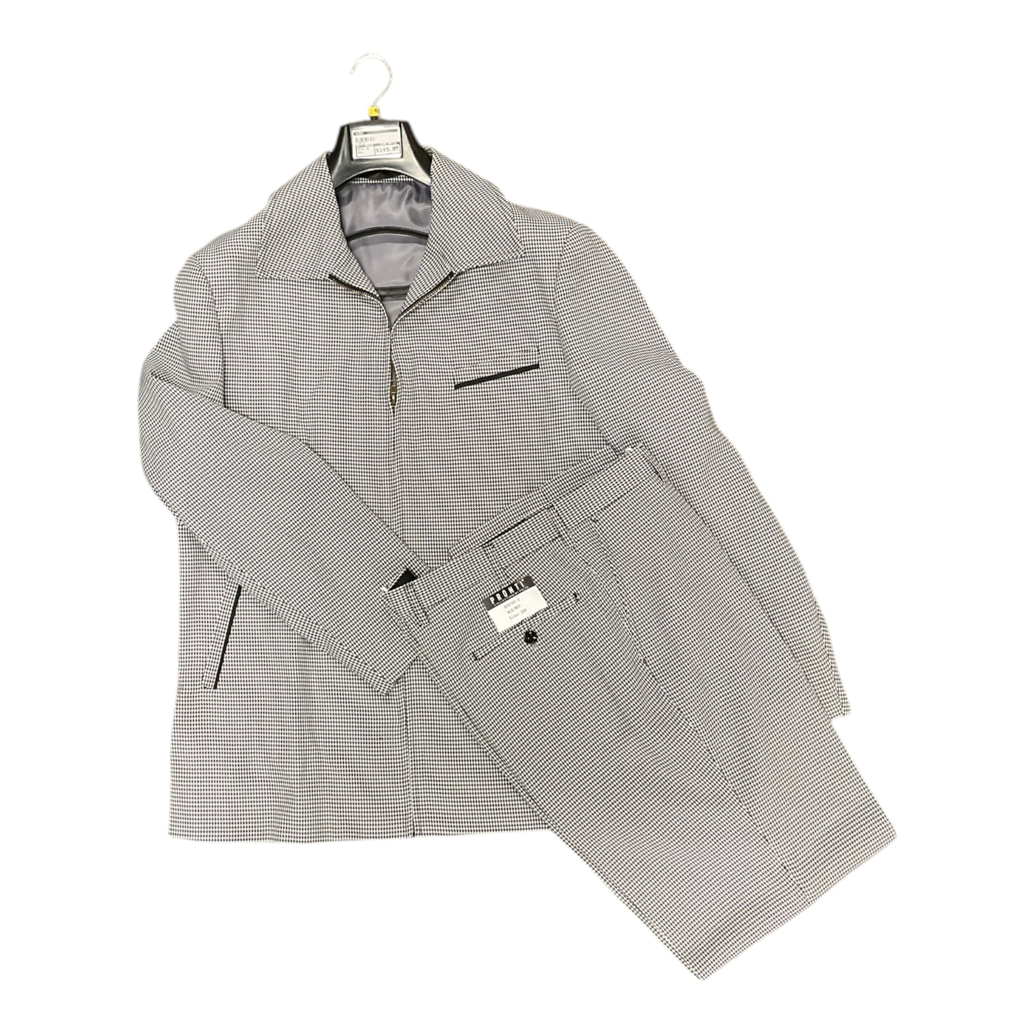 PRONTI Houndstooth zipper jacket set