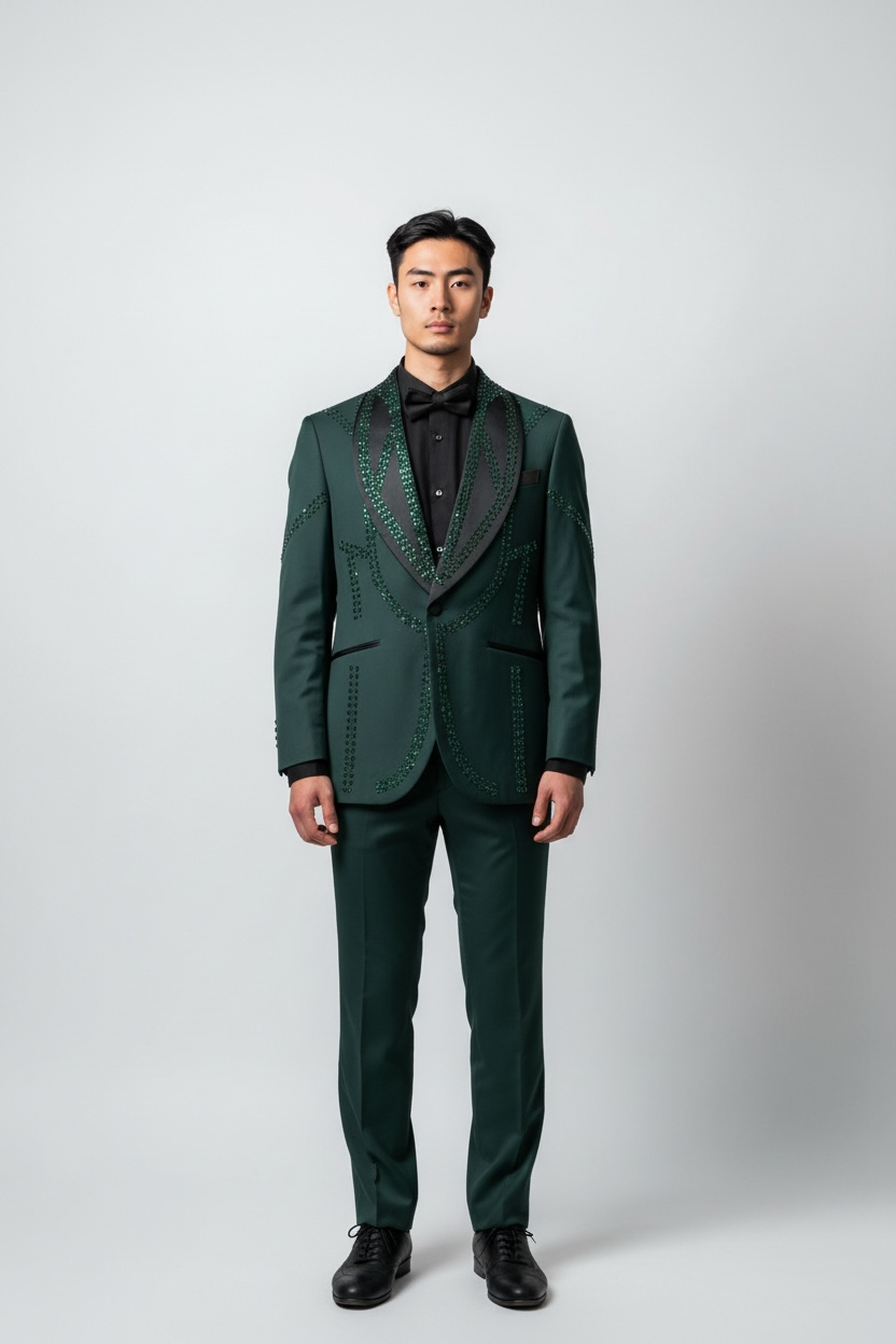 Statement clothing Chic Green Tuxedo