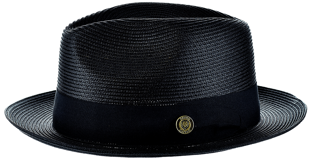 Francesco Collection Natural Straw Fedora Hat Snap Brim by Bruno Capelo