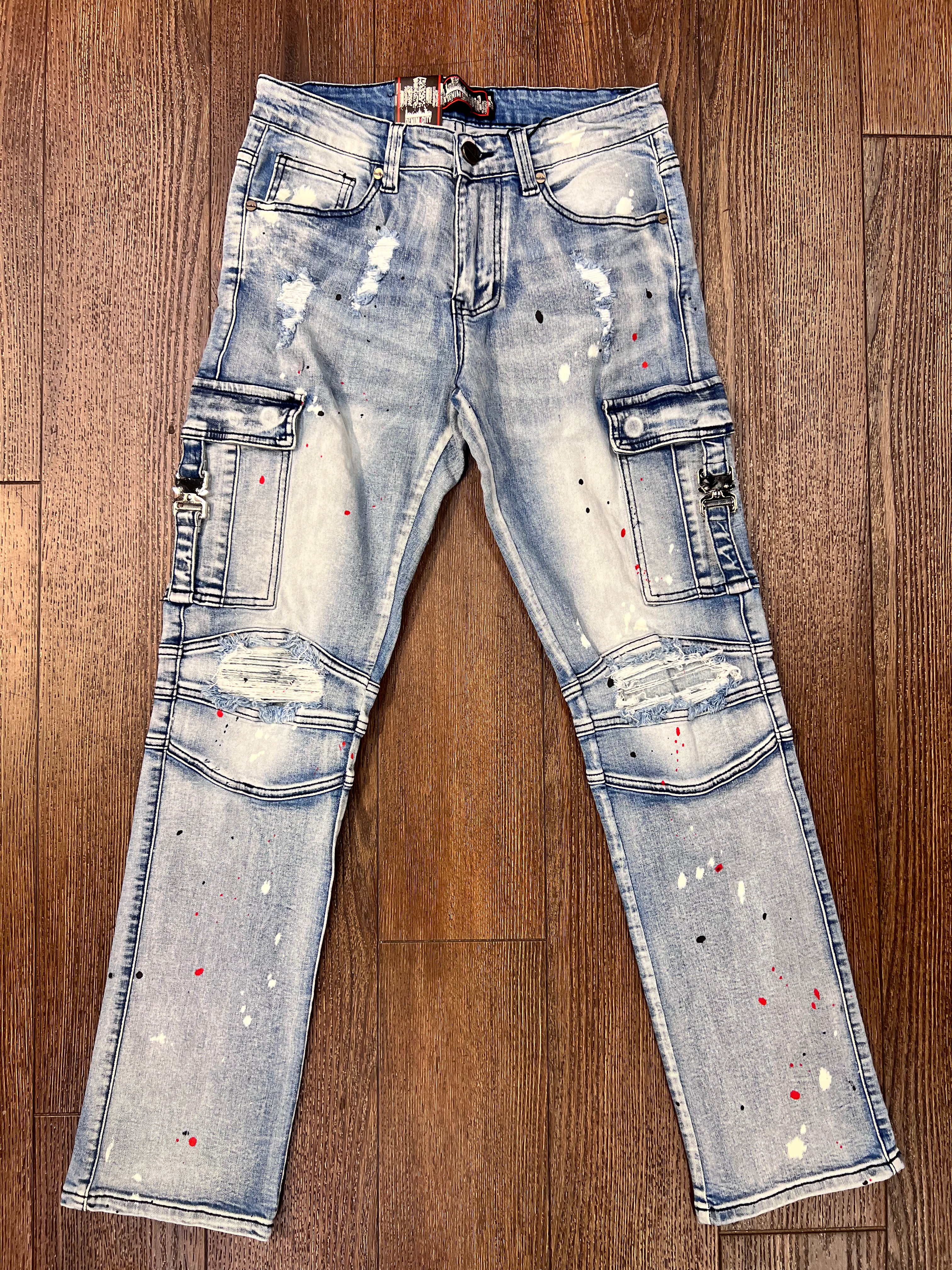 Denimicity jeans with cargo pockets