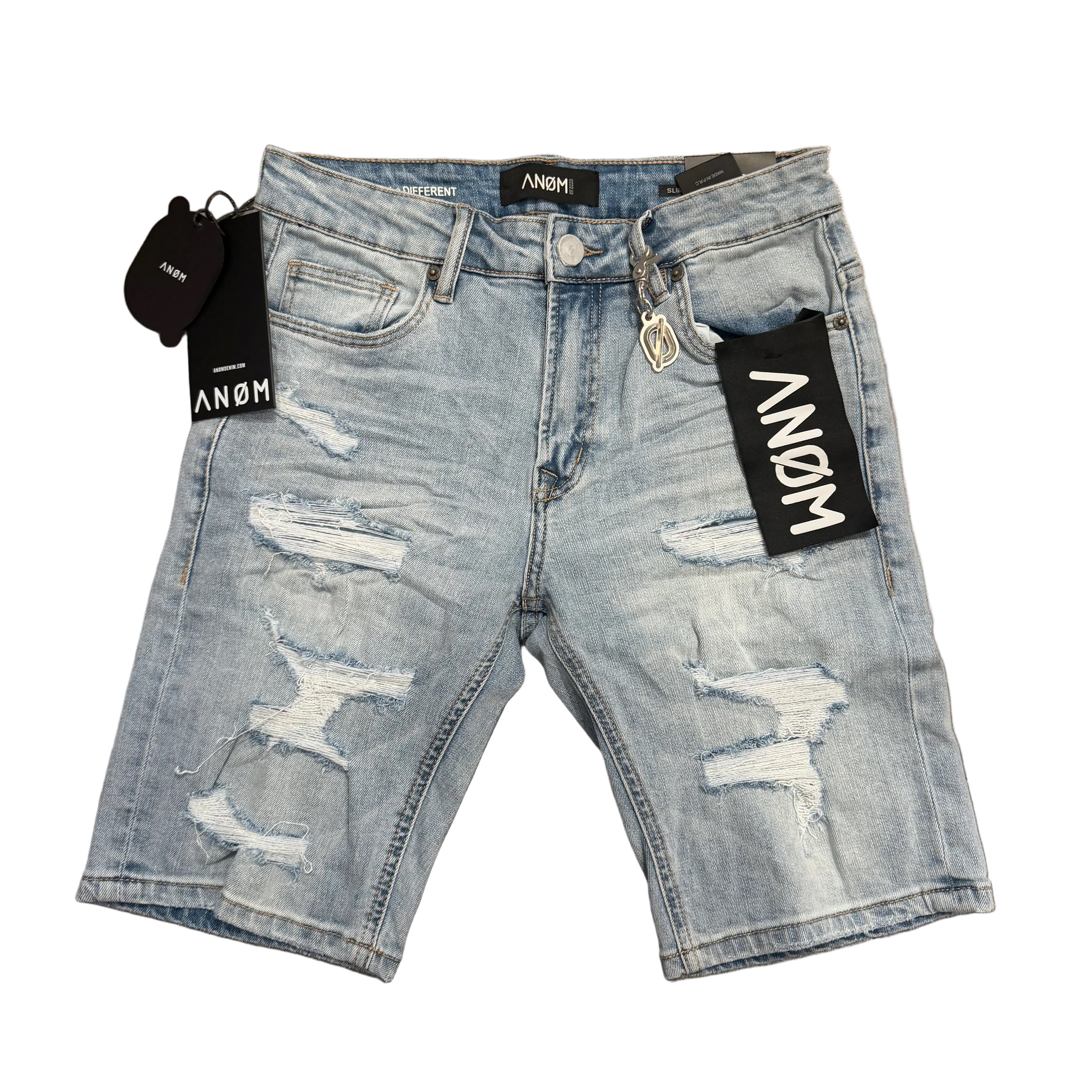 ANOM SLIM DENIM SHORTS