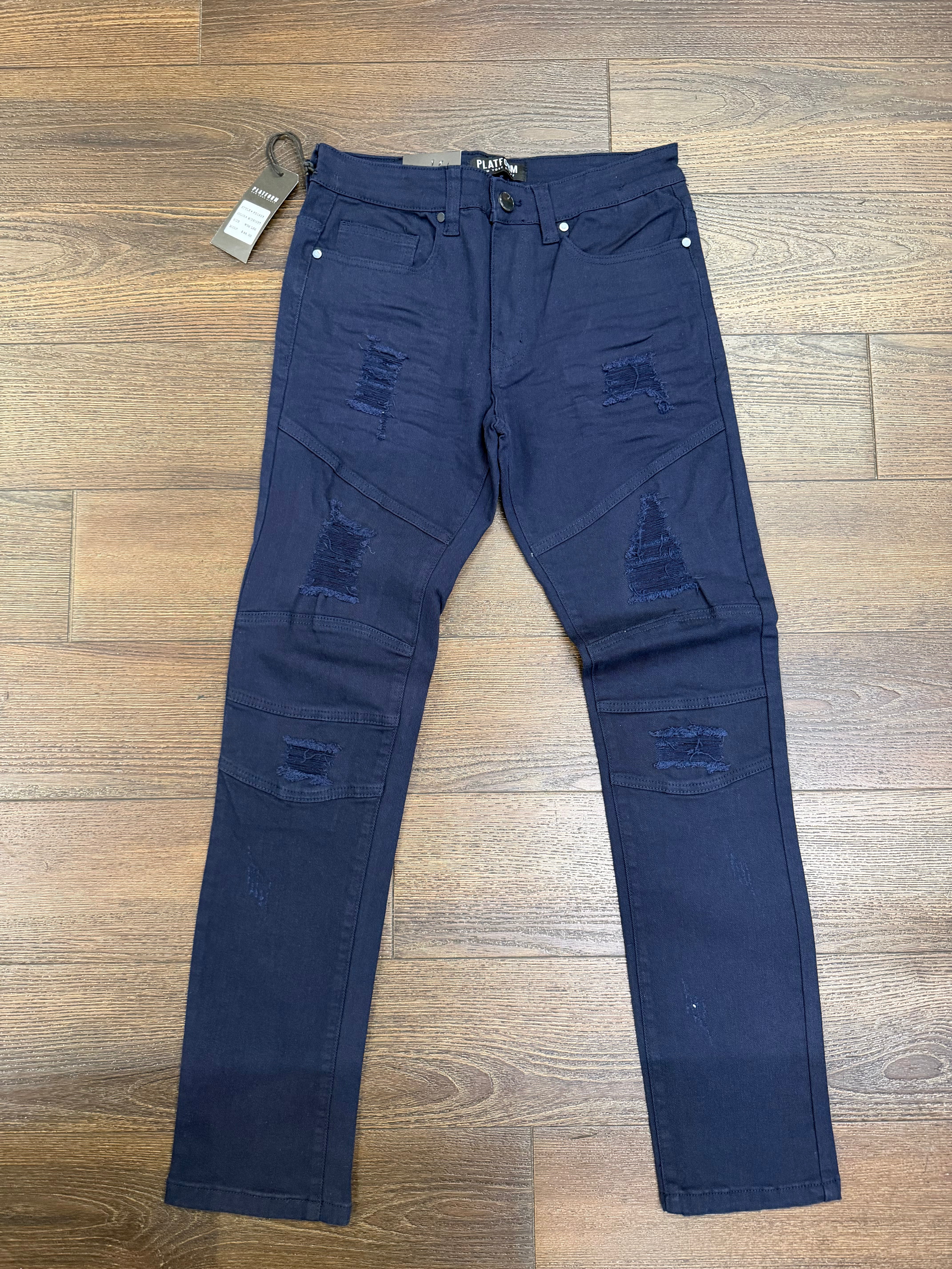 Platform Navy Slim Jeans