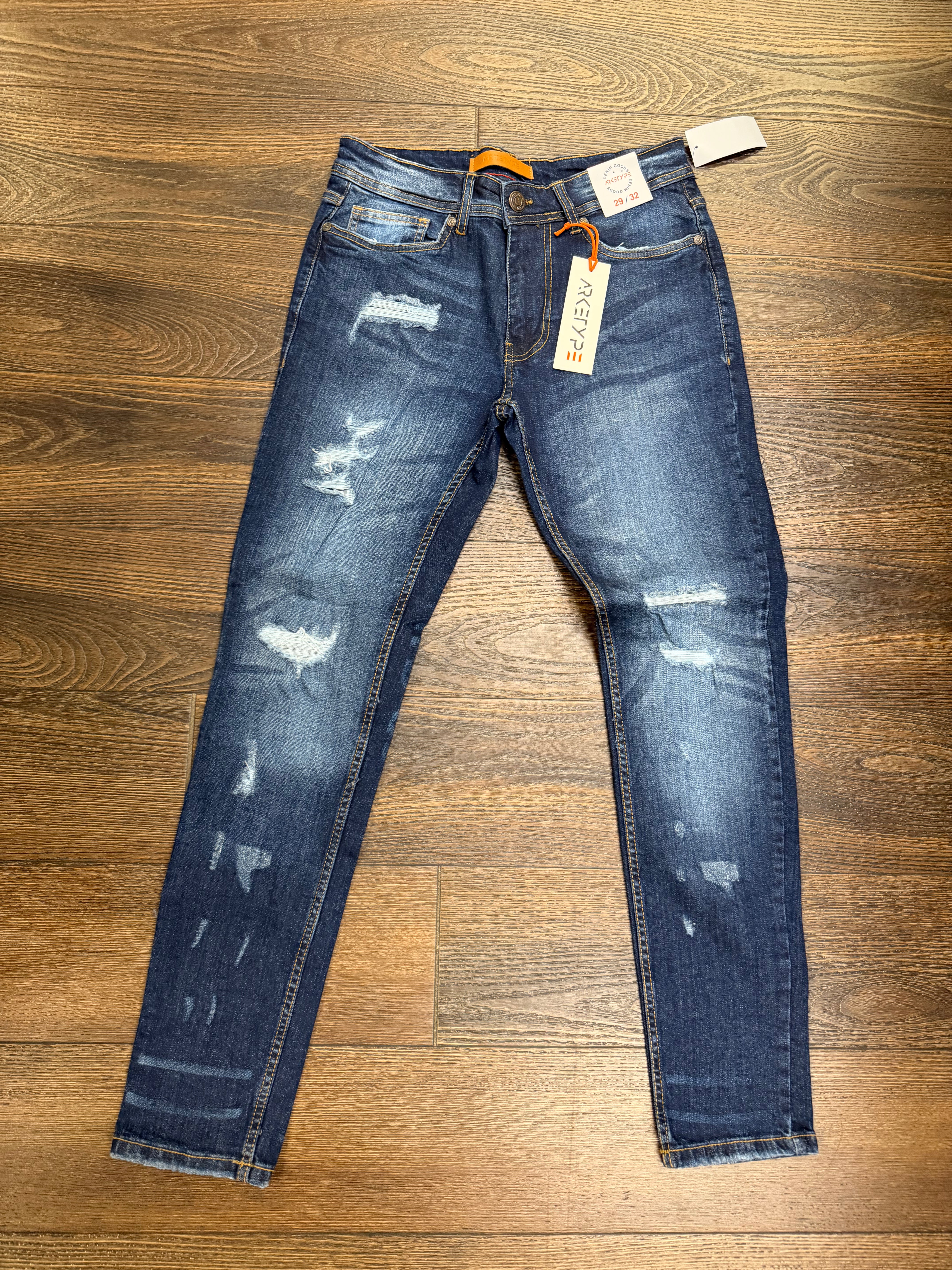 Arketype Dark Blue Skinny Jeans