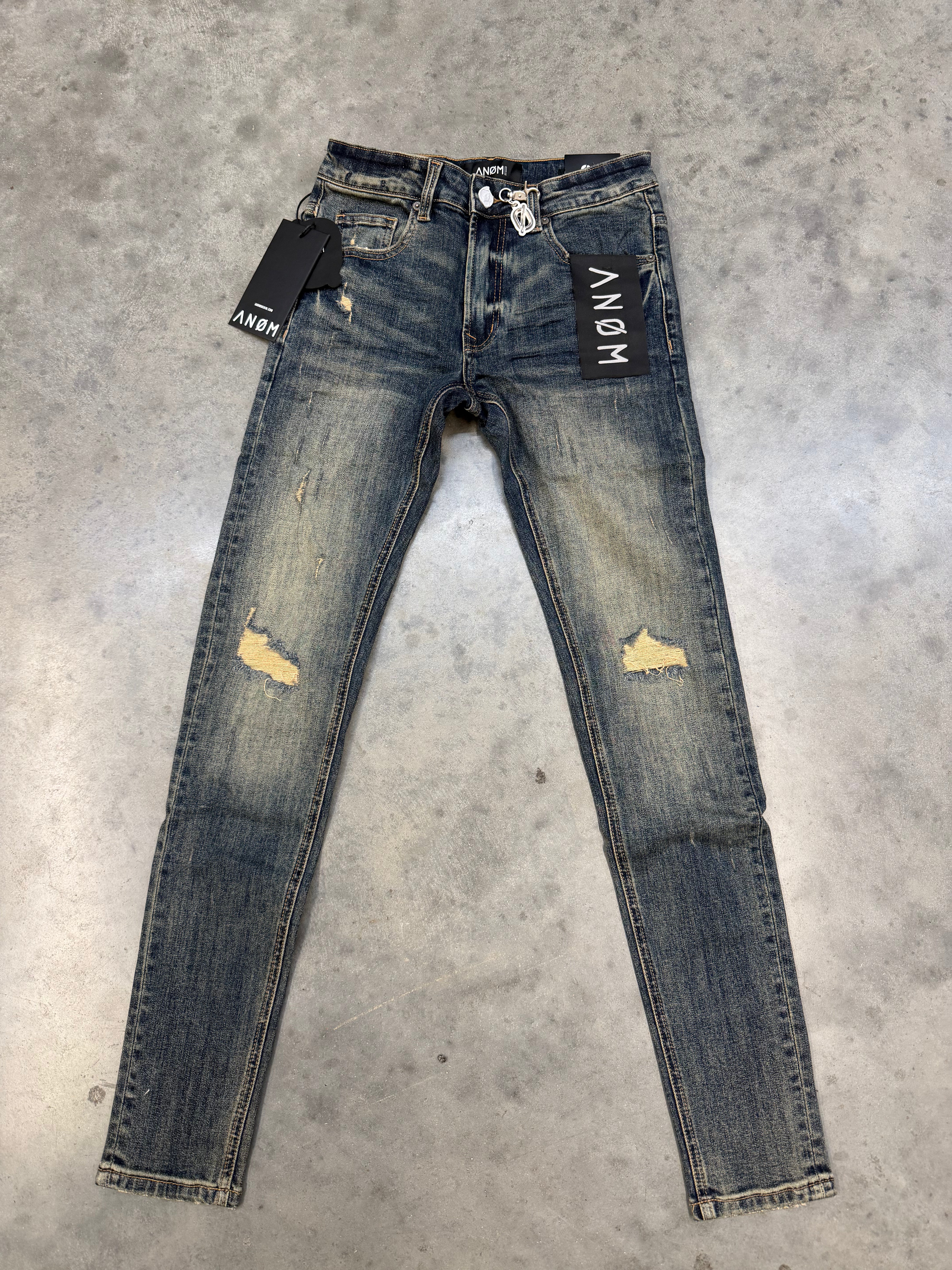 ANOM Mid Blue Veld Skinny Fit Jeans