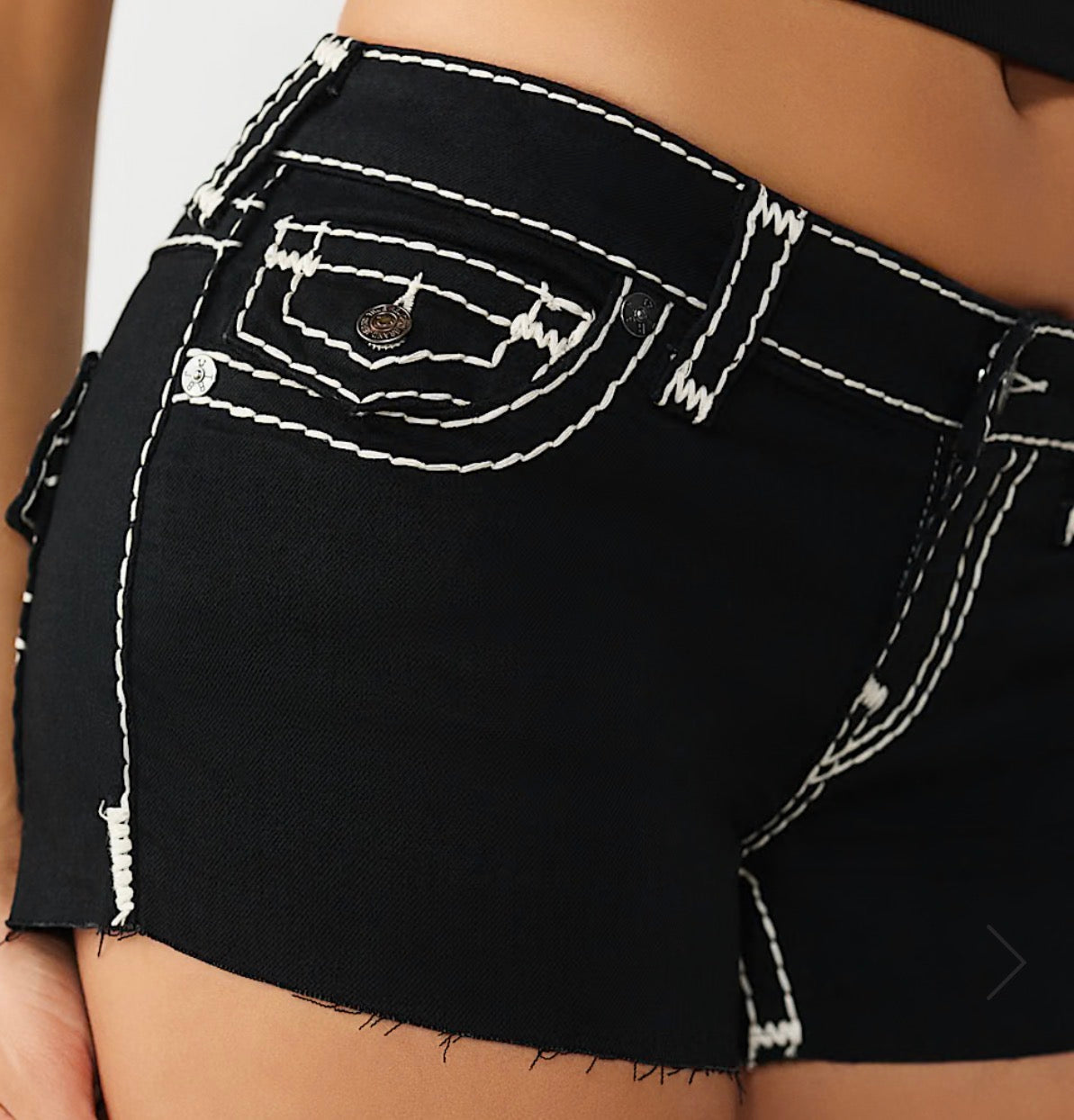 Women’s True Religion Joey Low Rise T Flap Shorts