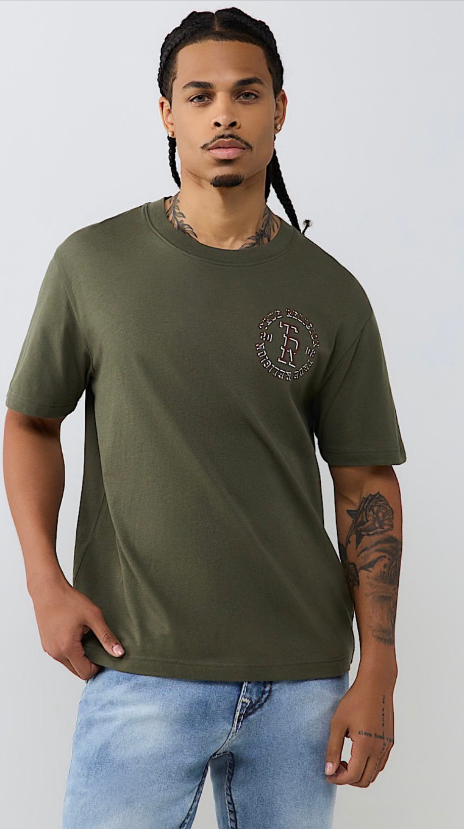 True Religion Stacked Logo Tee