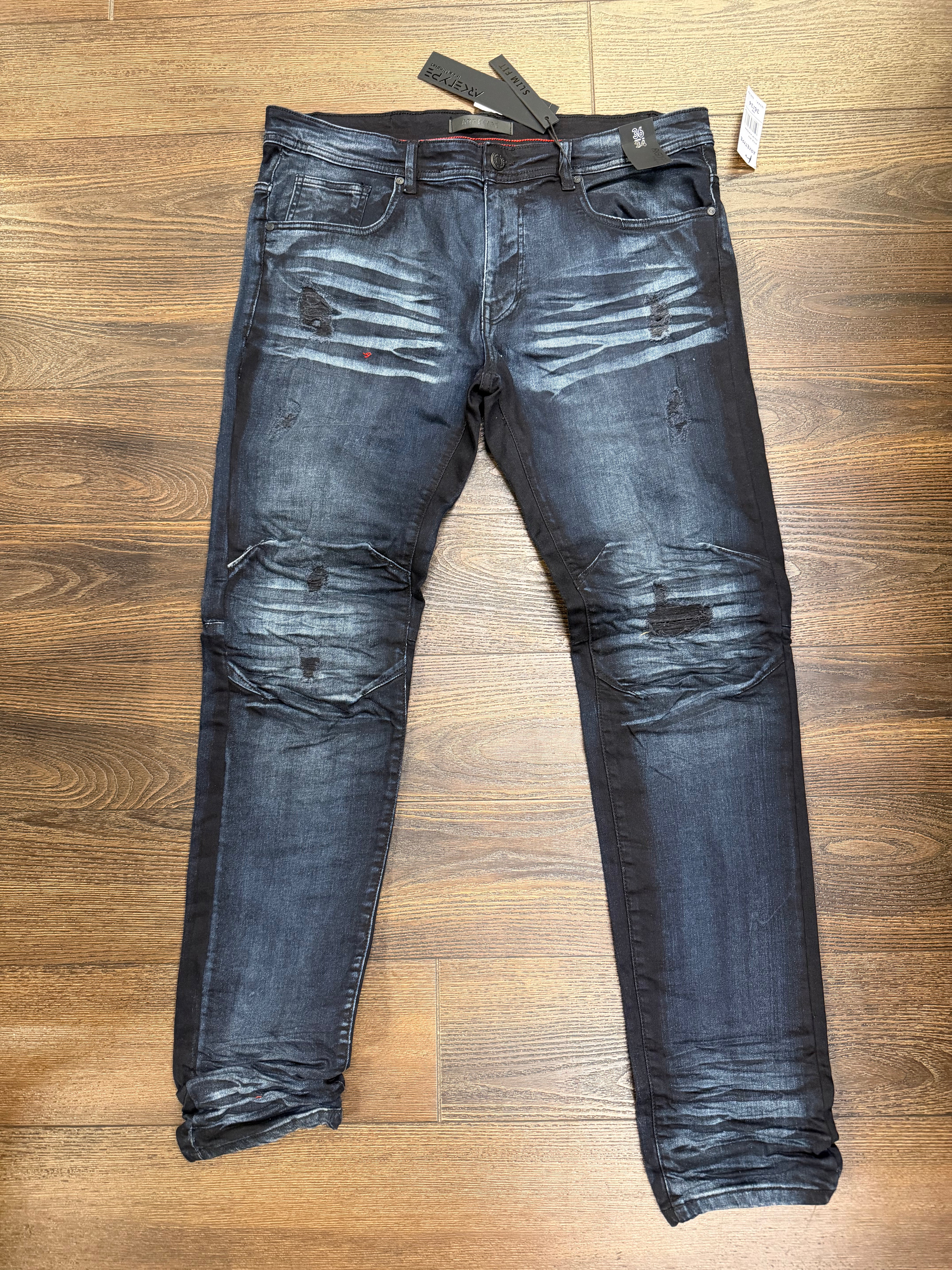 Arketype Blue/Black Skinny Jeans