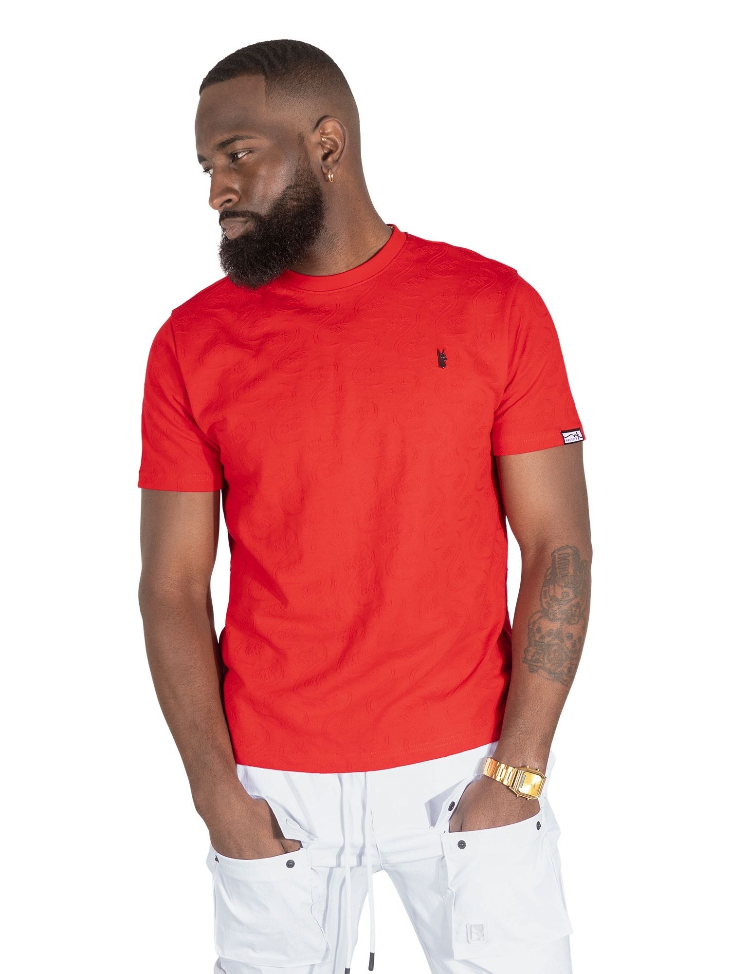 MAKOBI SARTONI EMBOSSED TEE (M316A)