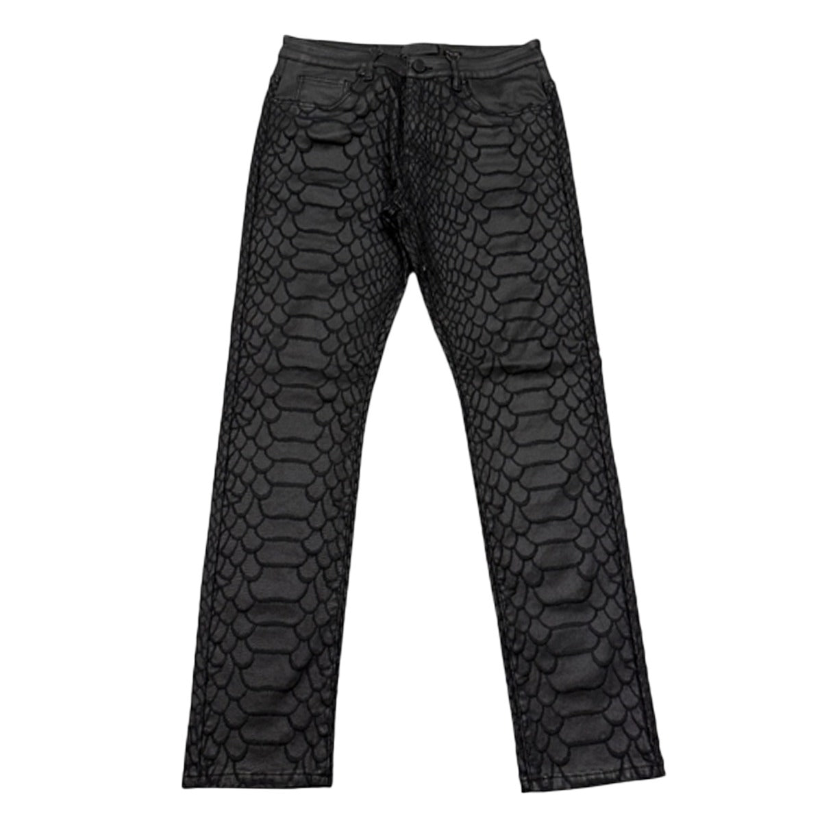 Waimea SLIM FIT JEAN (M8729T-JB) in Black reptile print for men