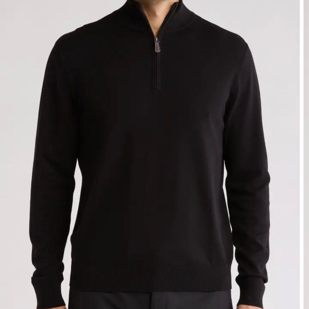 Suslo Couture Quarter zip Sweater for Men