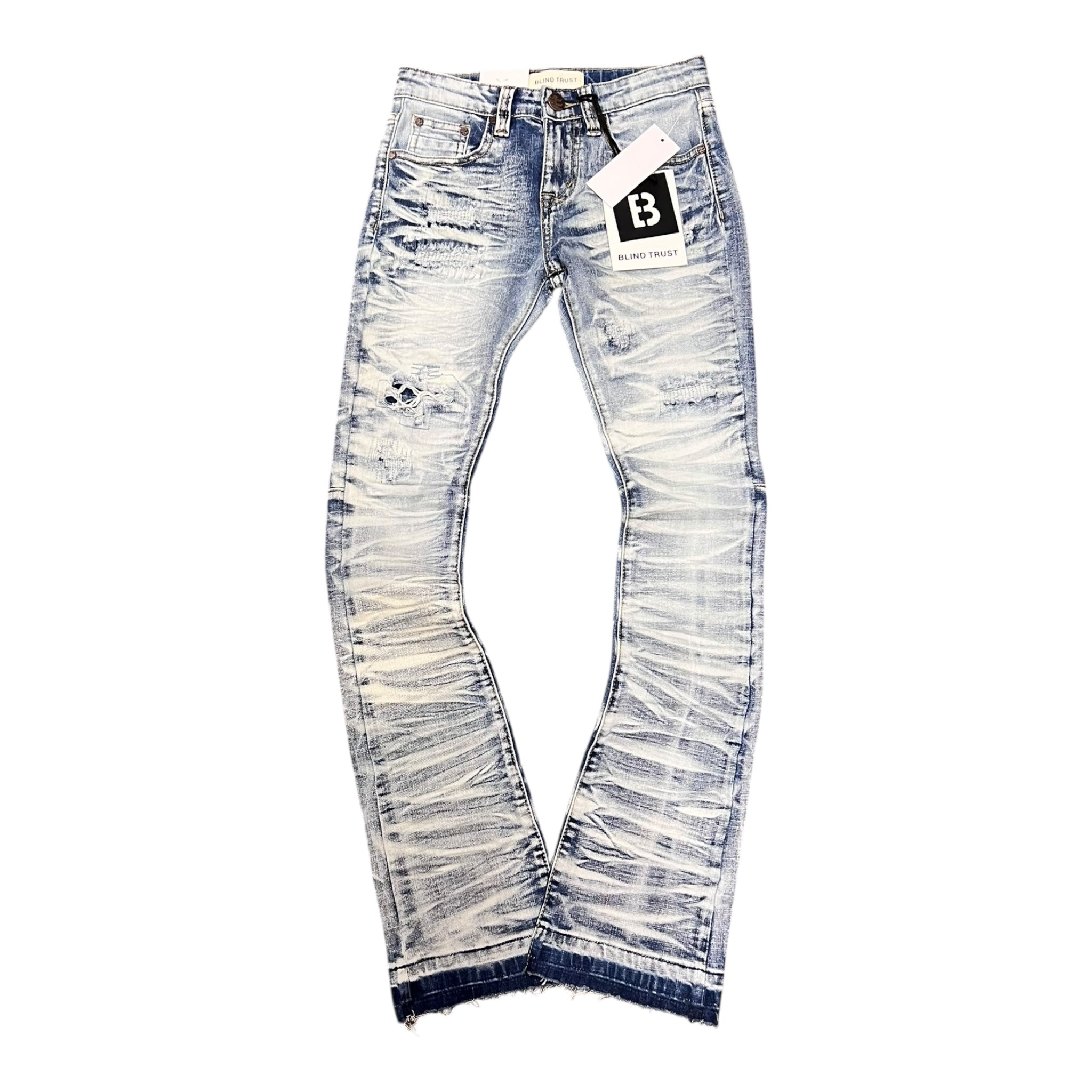 BLIND TRUST: Kids Rip STACKED Slim Fit Jeans BTP25271K