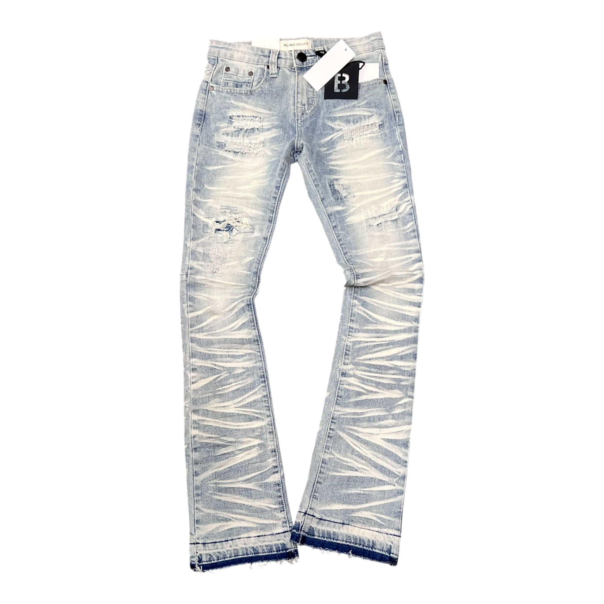 BLIND TRUST: Kids Rip STACKED Slim Fit Jeans BTP25271K