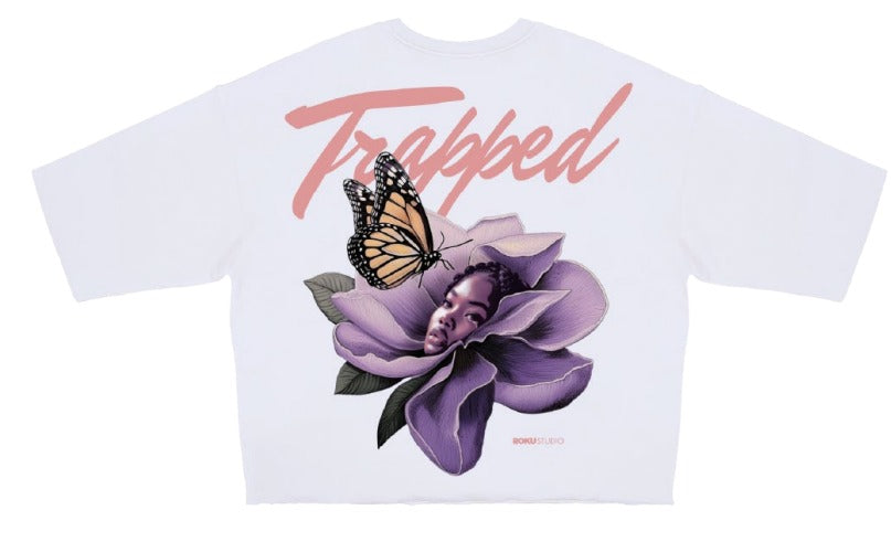 TRAPPED CROPPED TEE (RK1481648) BY ROKU Studio