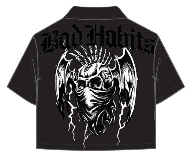 ROKU BAD HABITS CROPPED TWILL SHIRT (RK1481732)
