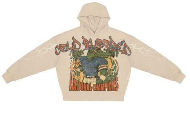 ROKU STUDIO COLD BLOODED DROP SHOULDER CLASSIC BOXY FLEECE HOODIE (RK5481791)