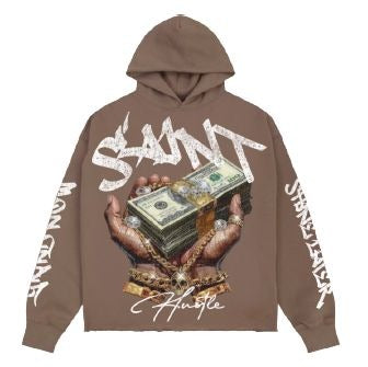 SAINT HUSTLE FLEECE HOODIE (RK5481845) by Roku Studio
