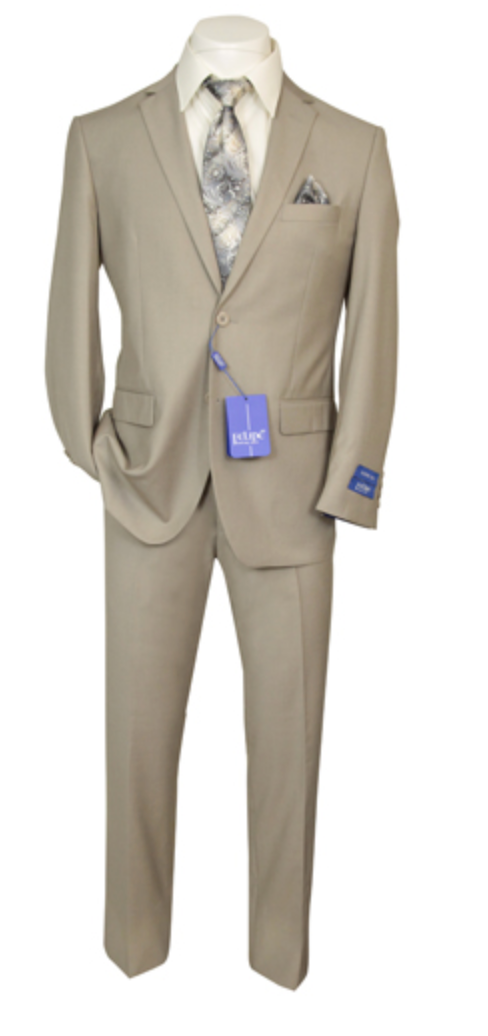 Slim Fit Beige Men Suit by Felipe