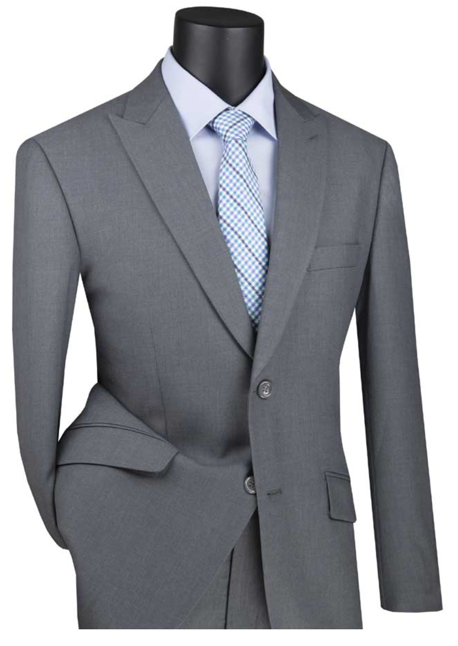 Modern Fit Men's Suit from Vinci in Grey