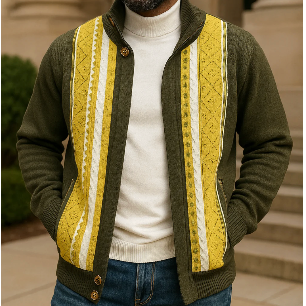 Silver Silk 11007 Sweaters OLIVE