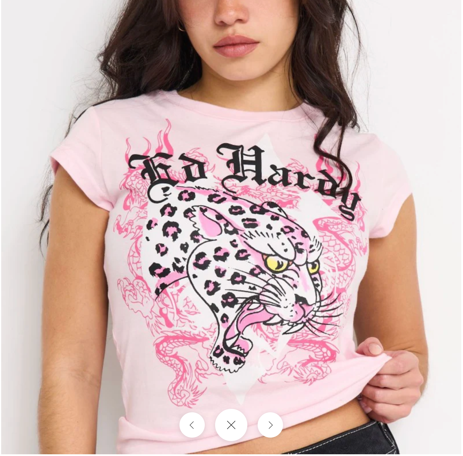 Pink Leopard Puff Print Cap Sleeve Tee
