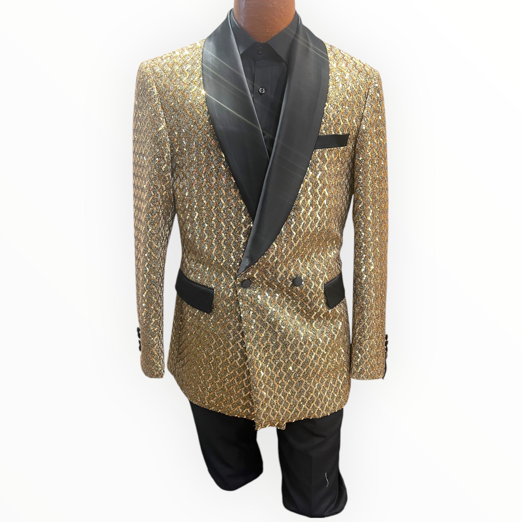 Gold & Black Blazer by Barabas