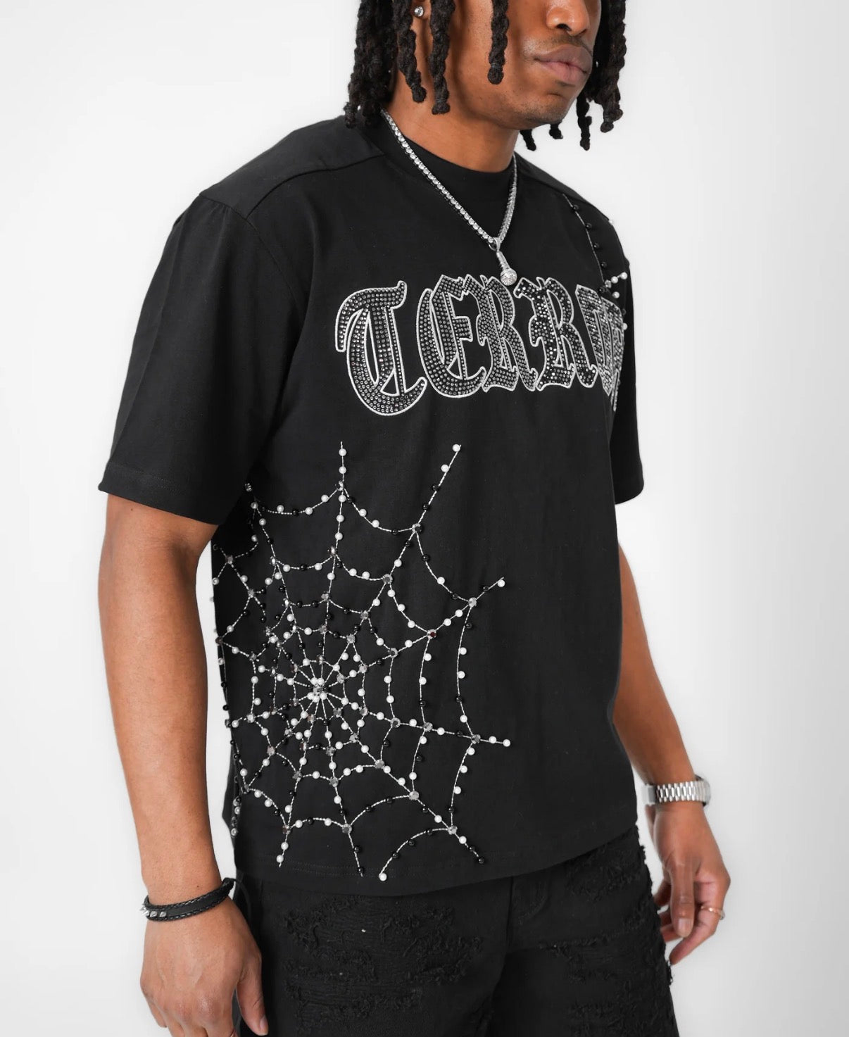 Preme The Terror Webbing Crystal Black Tee