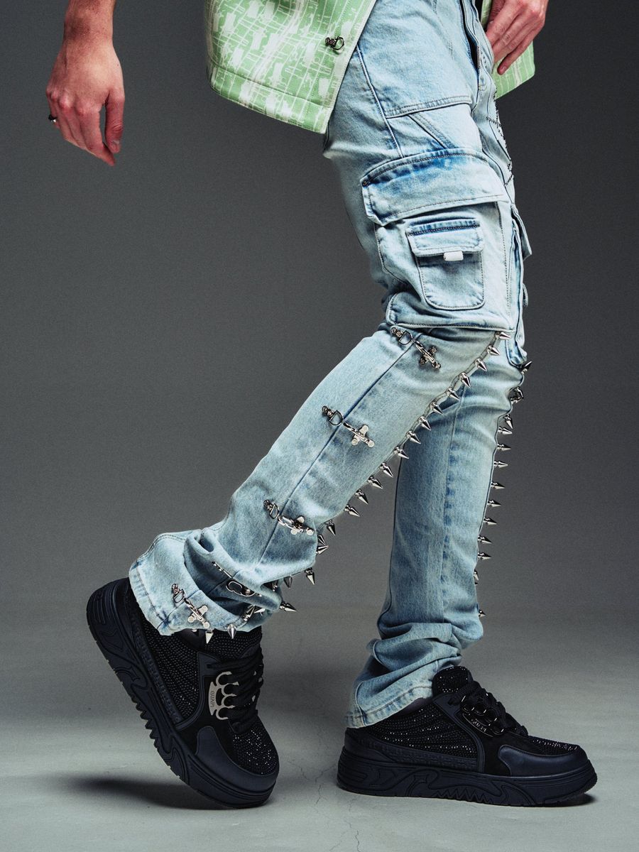 GUAPI Web Studded Stack Pants