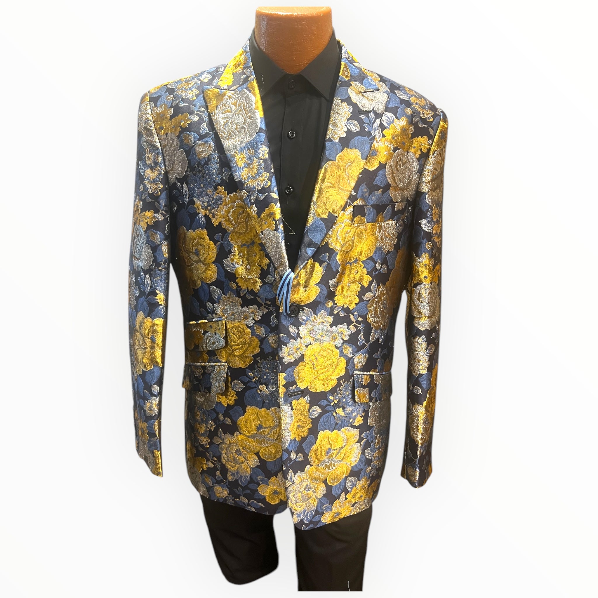 BluMartini Navy jacquard Blazer