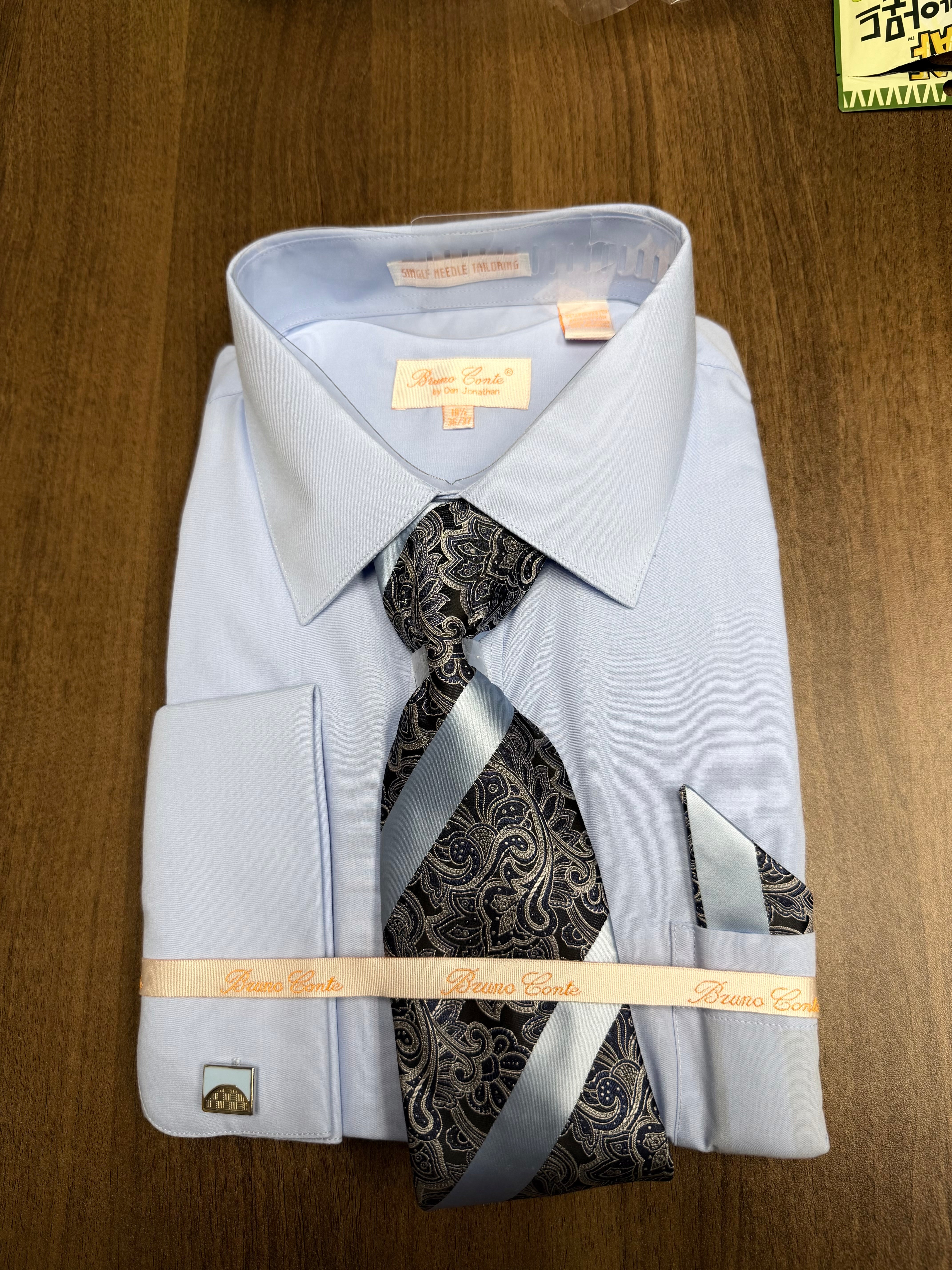 Bruno Conte Light Blue Dress Shirt