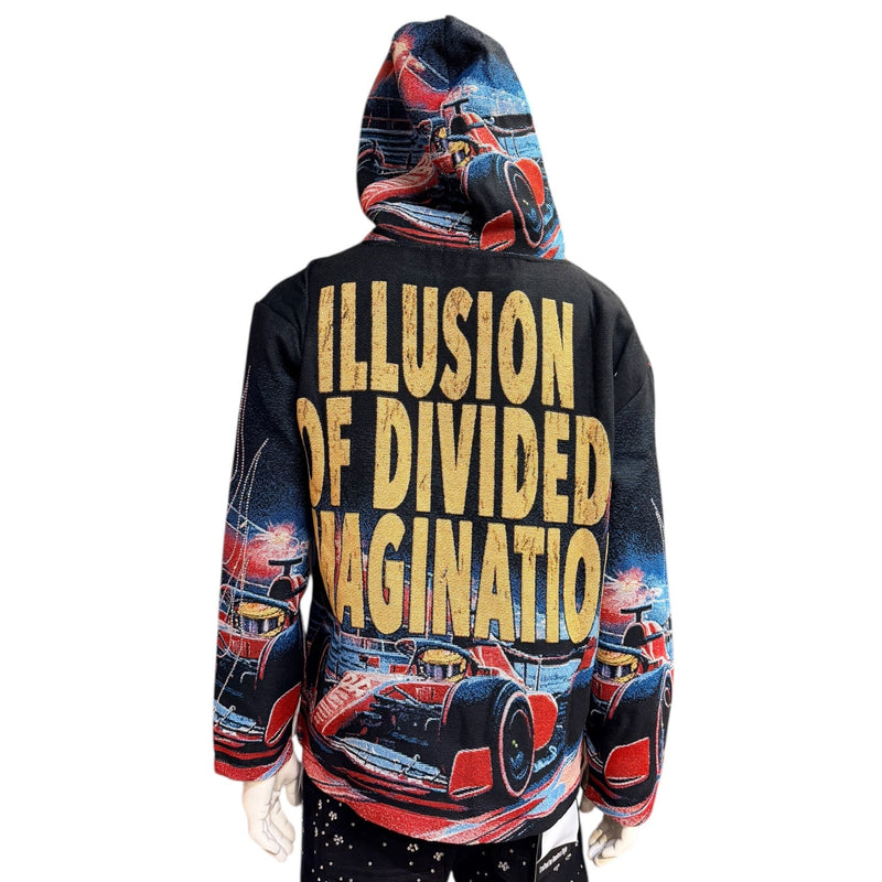 Majestik Mens Imagination Tapestry Hoodie - Black