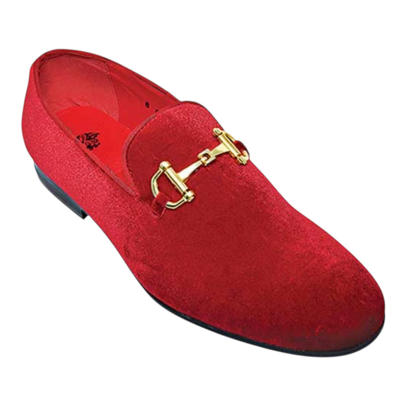 Royal Men's Suede Velvet Smoker's Tuxedo Loafer Shoes