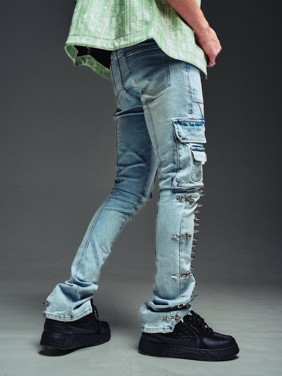 GUAPI Web Studded Stack Pants
