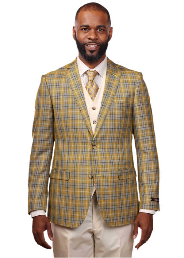Men's 3 pc Suit with solid vest and pants from VITALI [M6203]
