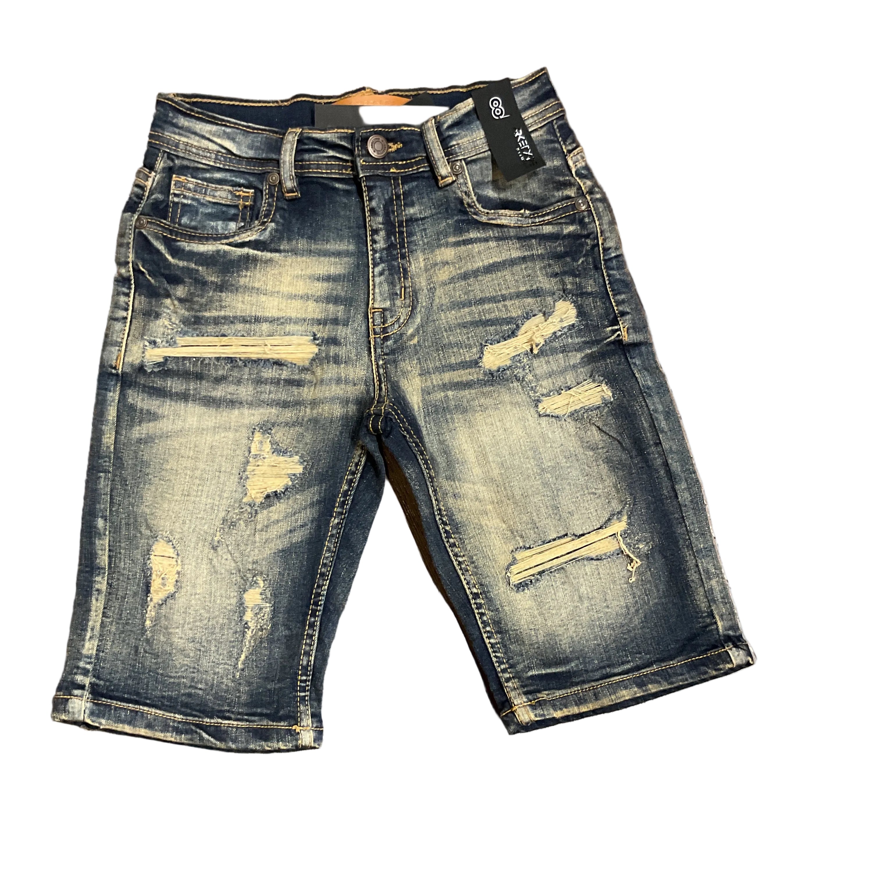 Boys vintage blue denim shorts
